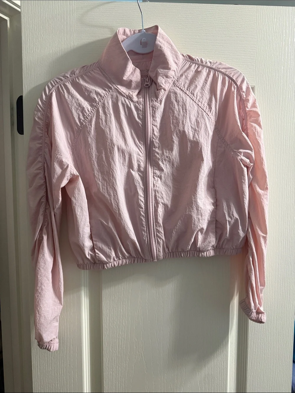 Old Navy Light Pink Cropped Bomber Jacket